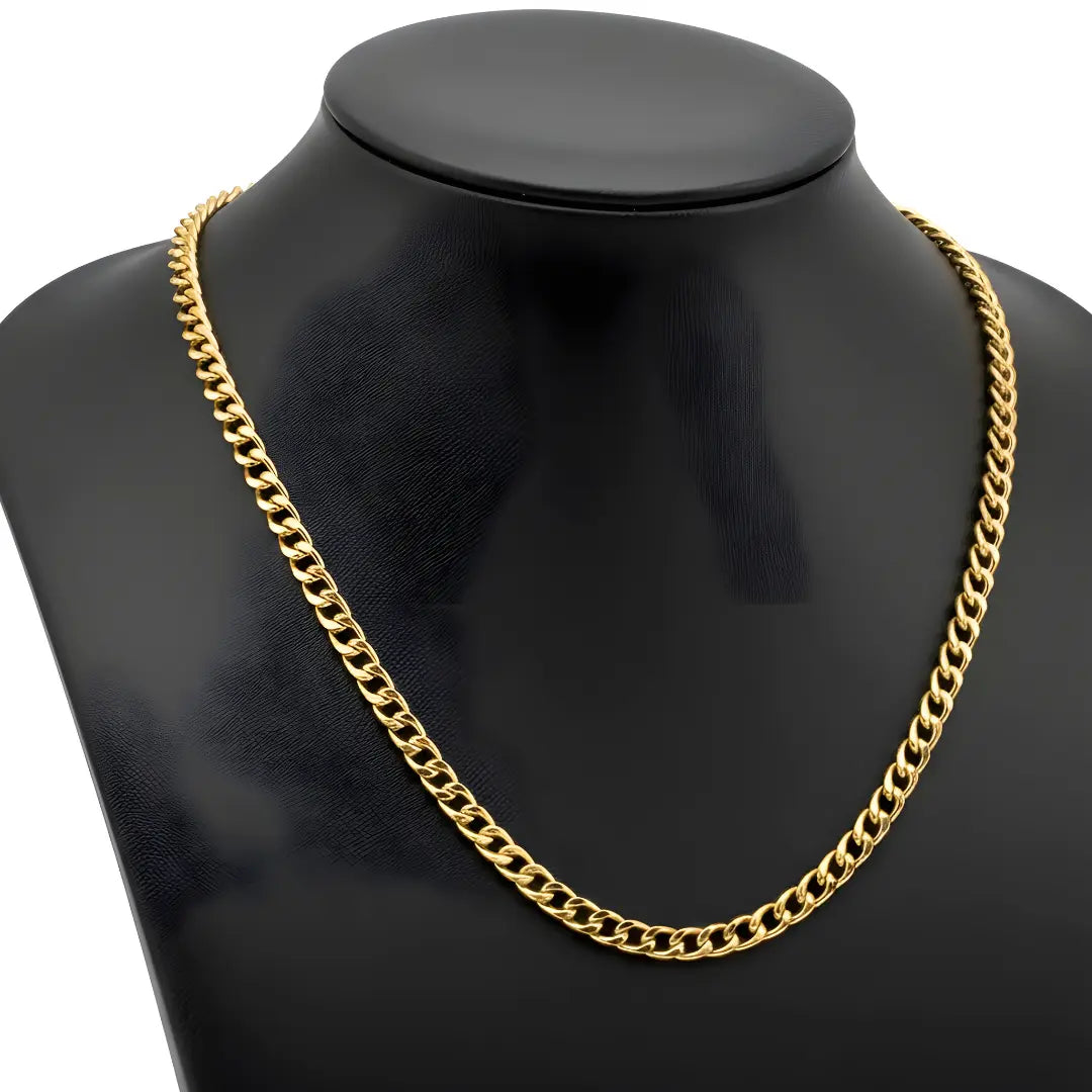 18K Gold Filled Cuban Link Chain Necklace